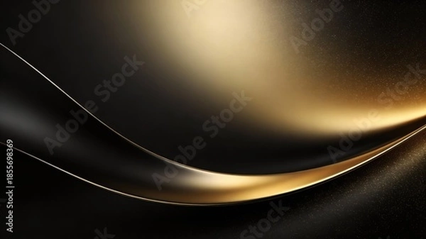 Obraz Dark Luxury Abstract Background with Gold Gradient