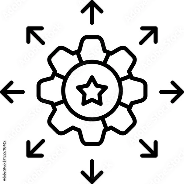 Obraz Market Expansion Icon Vector Element