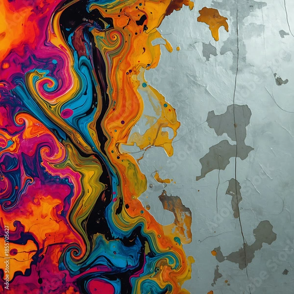 Obraz abstract grunge background with flowers