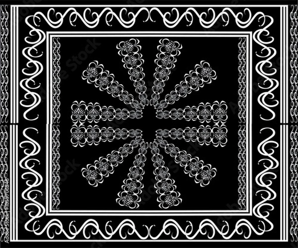 Obraz ornamental round frame