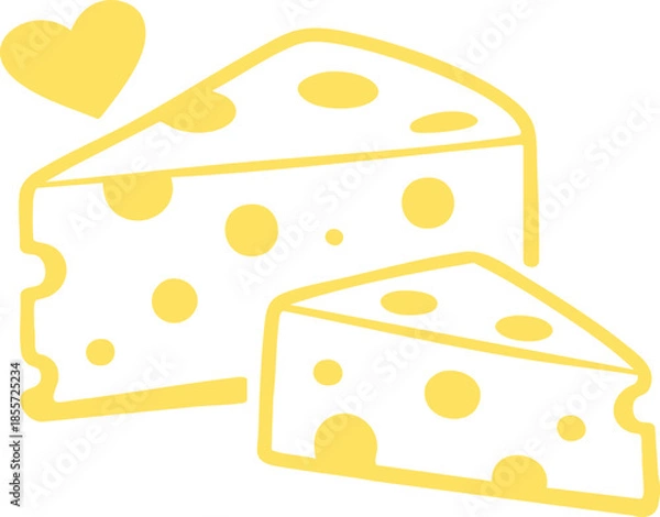 Fototapeta Cheese Vector Icon