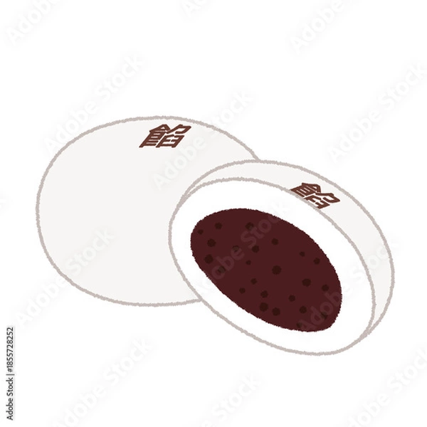 Fototapeta あんまんのイラスト