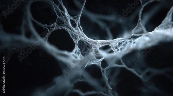 Obraz Mycelial Network. Organic Complex Biologic Mycelium. Abstract Network Structure.