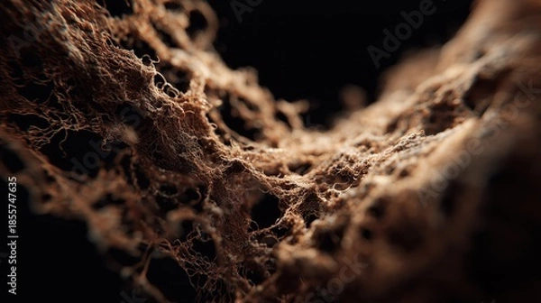 Obraz Mycelial Network. Organic Complex Biologic Mycelium. Abstract Network Structure.