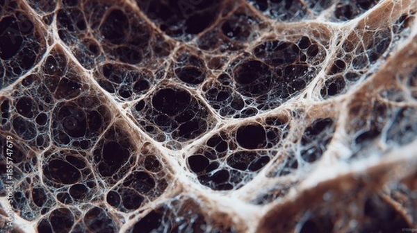 Obraz Mycelial Network. Organic Complex Biologic Mycelium. Abstract Network Structure.