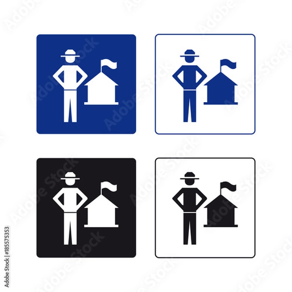 Obraz Park ranger sign set