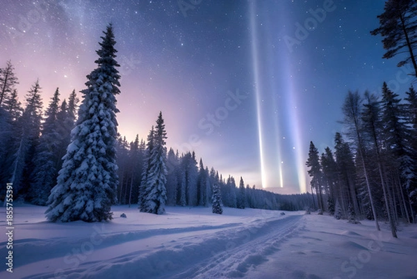 Obraz winter landscape in the forest