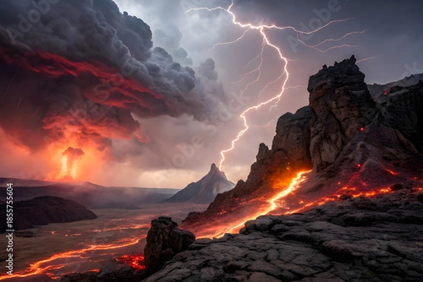 Obraz fire in the mountains