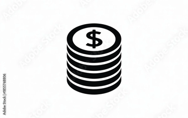 Obraz dollar sign on a white background