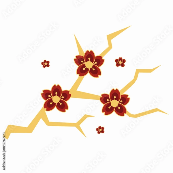 Obraz chinese red flower 