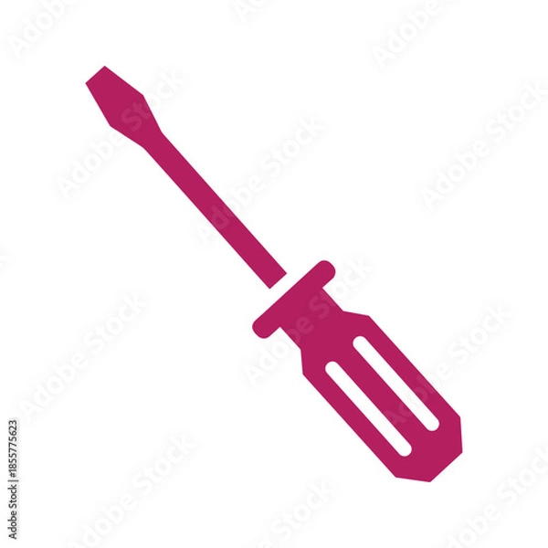 Obraz Pink Screwdriver Vector Illustration