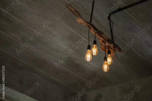 Obraz old lamp in the dark