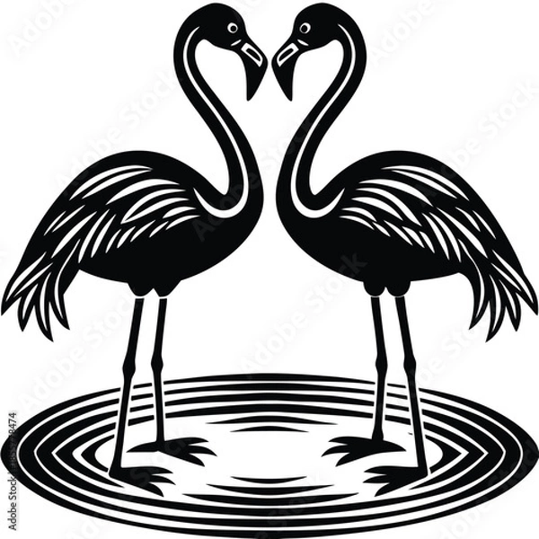 Obraz flamingo-couple-reflection(1).eps