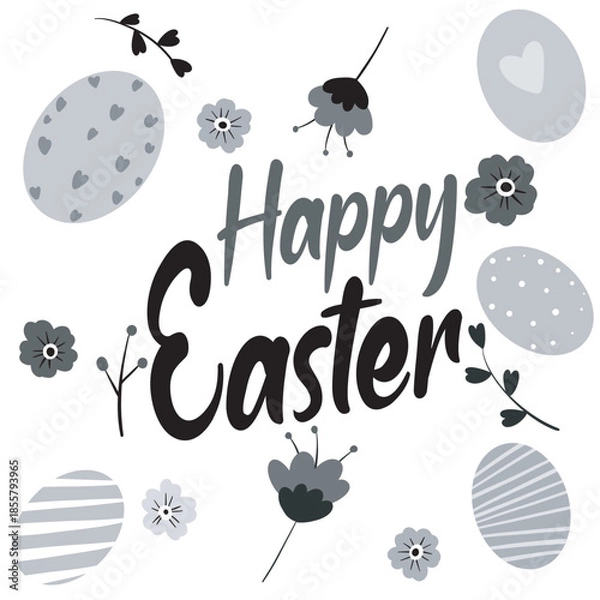 Obraz vector illustration of a happy Easter