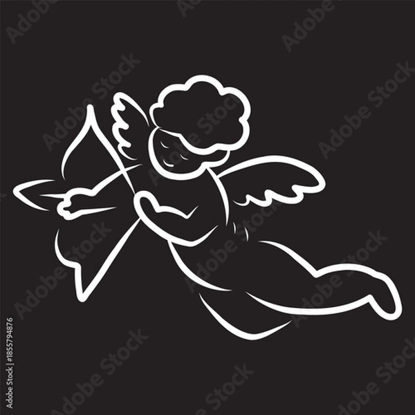 Obraz cupid with bow and arrow