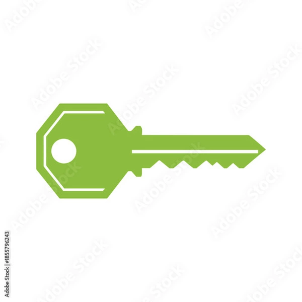 Obraz Green Key Icon Vector