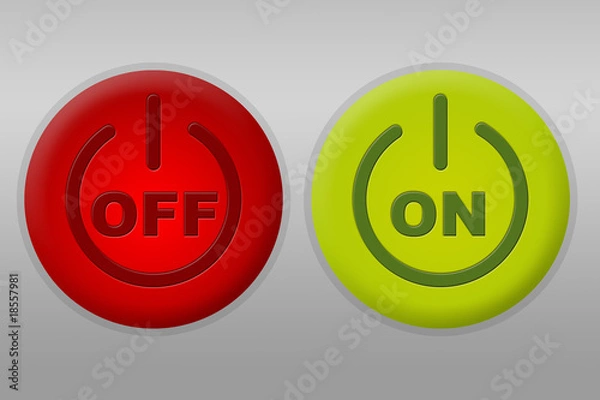 Fototapeta Button on/off