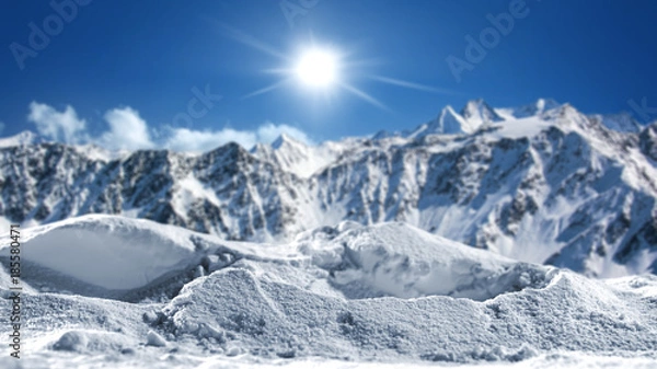 Fototapeta winter background of snow and frost 