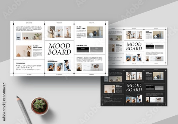 Obraz Creative Mood Board Template Layout