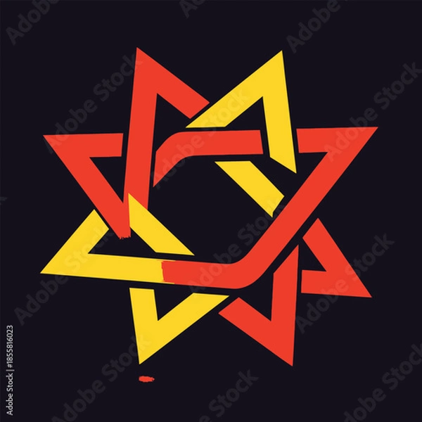 Obraz Rainbow Abstract Starburst Explosion Logo