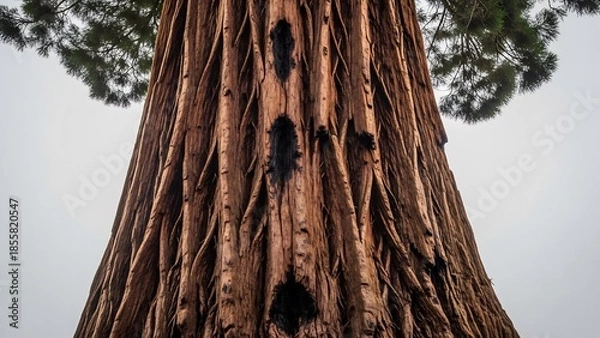 Obraz 古木の堂々たる幹、自然の力強い息吹を感じる