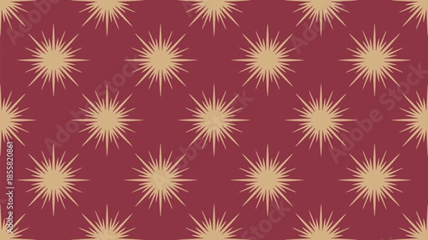 Obraz Vibrant starburst pattern on maroon background for design