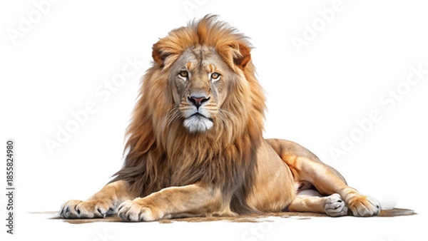 Fototapeta lion isolated on white background