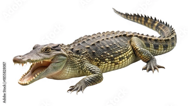 Fototapeta crocodile isolated on white background