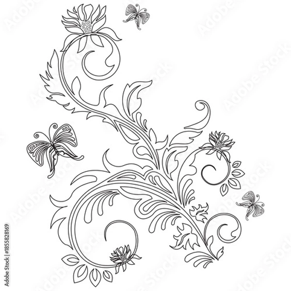 Obraz vector floral ornaments 