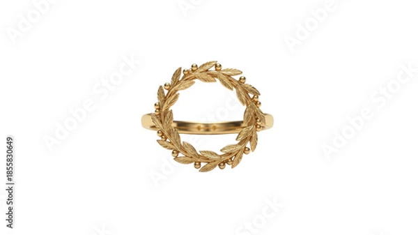 Obraz Gold ring with laurel wreath design