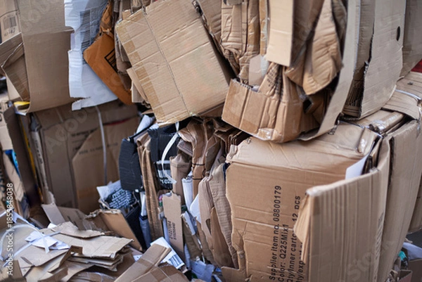 Obraz Recyclable paper waste collection points