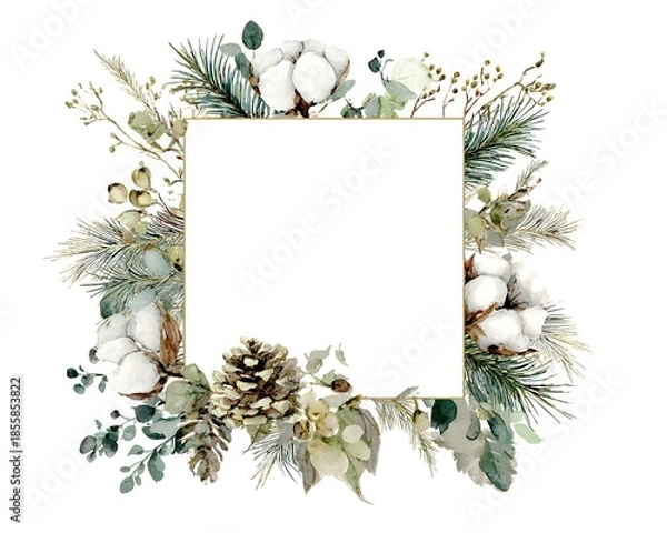 Obraz christmas frame, generation AI 