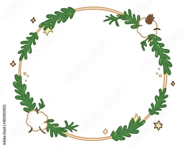 Obraz christmas frame, generation AI 