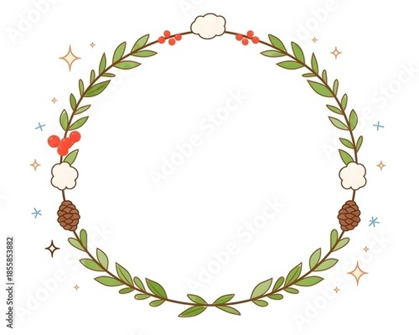 Obraz christmas frame, generation AI 