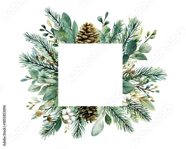 Obraz christmas frame, generation AI 