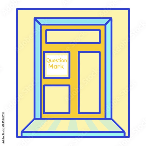 Obraz Simple Door With Question