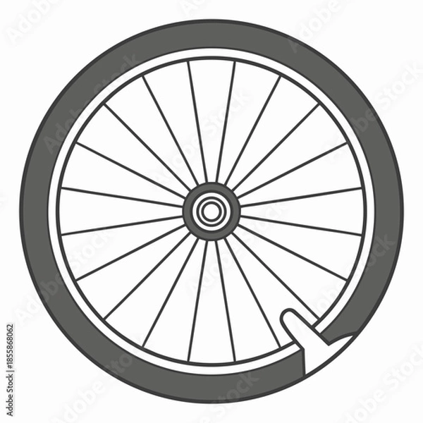 Obraz Simple Bike Wheel Design
