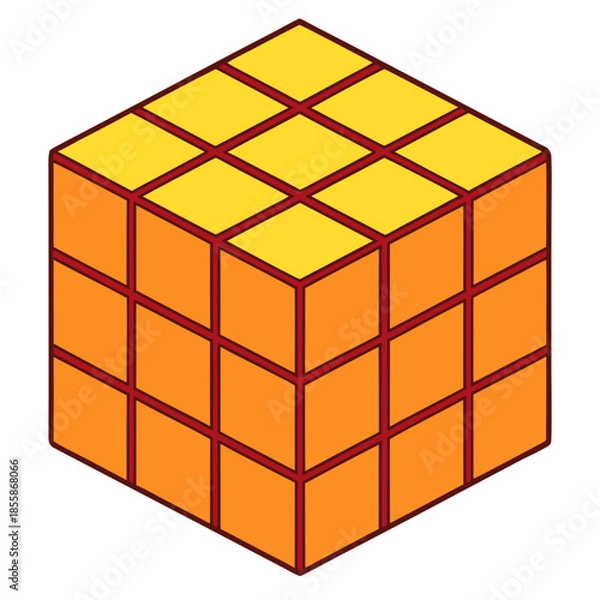 Obraz Colorful Rubiks Cube Puzzle Game Strategy Intelligence Challenge