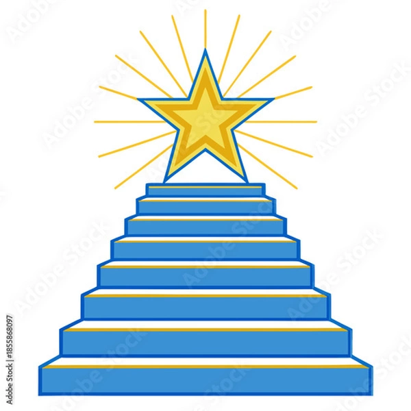 Obraz Bright Star And Steps