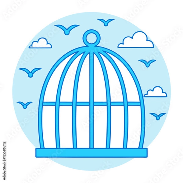 Obraz Simple Bird Cage Design