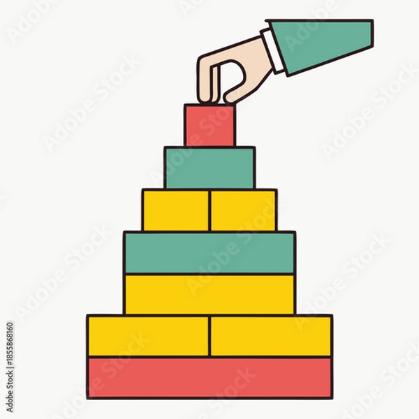 Obraz Building Blocks Stack Design