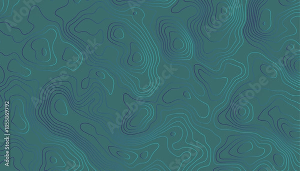 Obraz Abstract Teal Topographic Background. 3D Cyan Terrain Texture