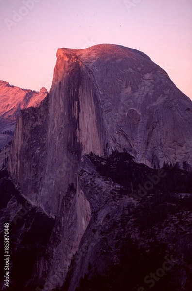 Obraz sunset in mountains half dome