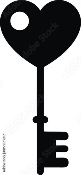 Obraz Heart Key Icon