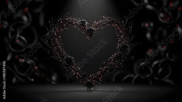 Obraz Digital heart formation