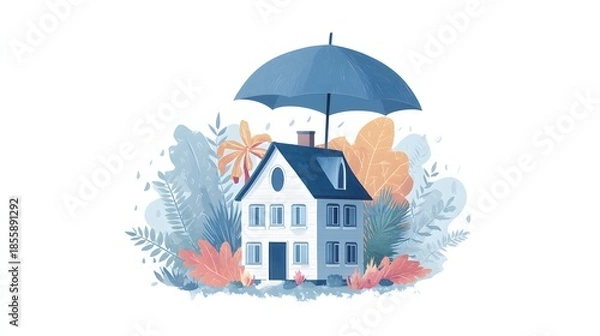 Obraz Property insurance brand trust illustration