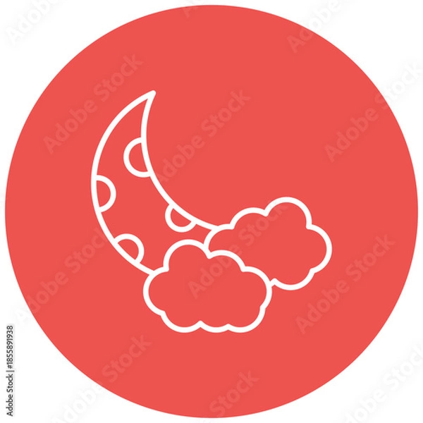 Obraz Half moon Icon