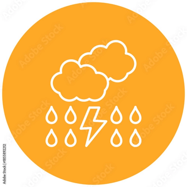 Obraz Heavy rain Icon