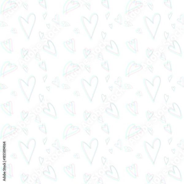 Fototapeta seamless pattern with hearts