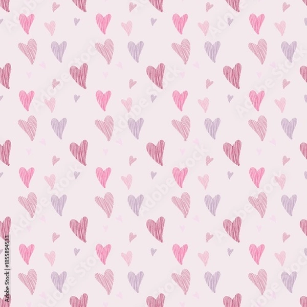 Fototapeta seamless pattern with hearts
